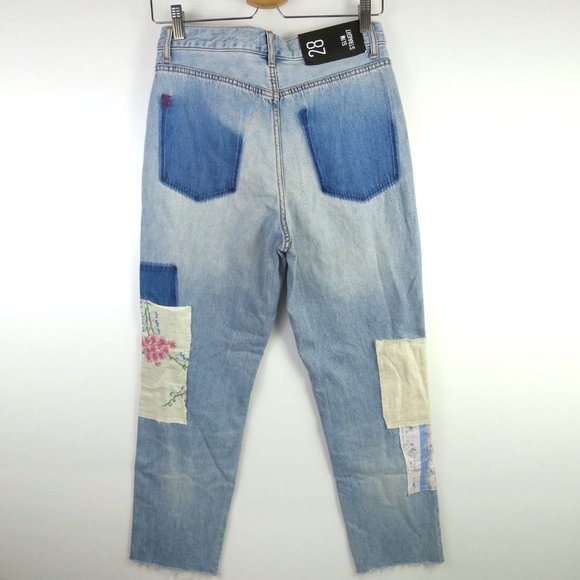 BDG Boho Patchwork High-Waist Slim Straight Jean Size 28 - Picture 11 of 15